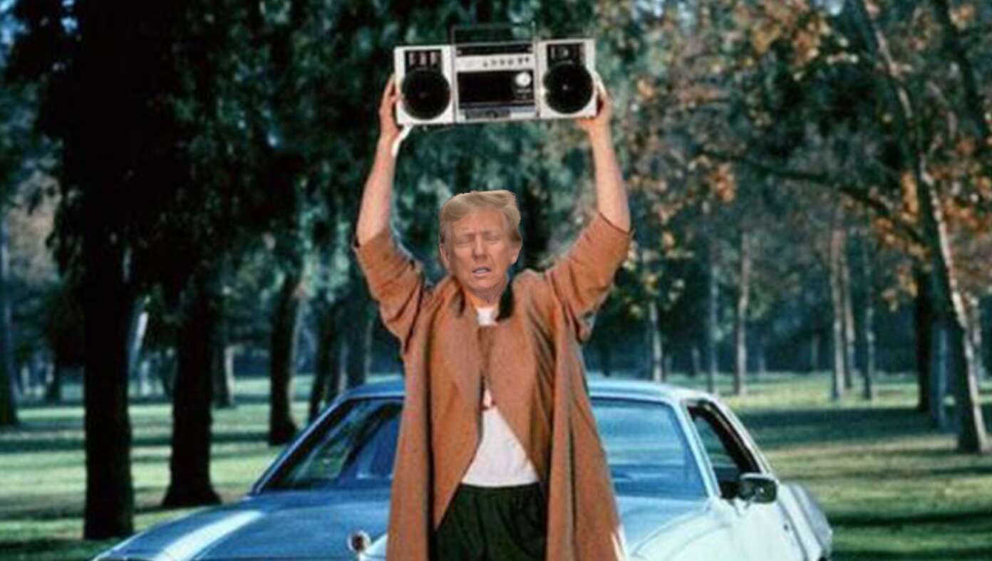 Sobbing Trump Holds Up Boom Box Playing 'You Belong With Me' Outside Taylor Swift's Window | Babylon Bee