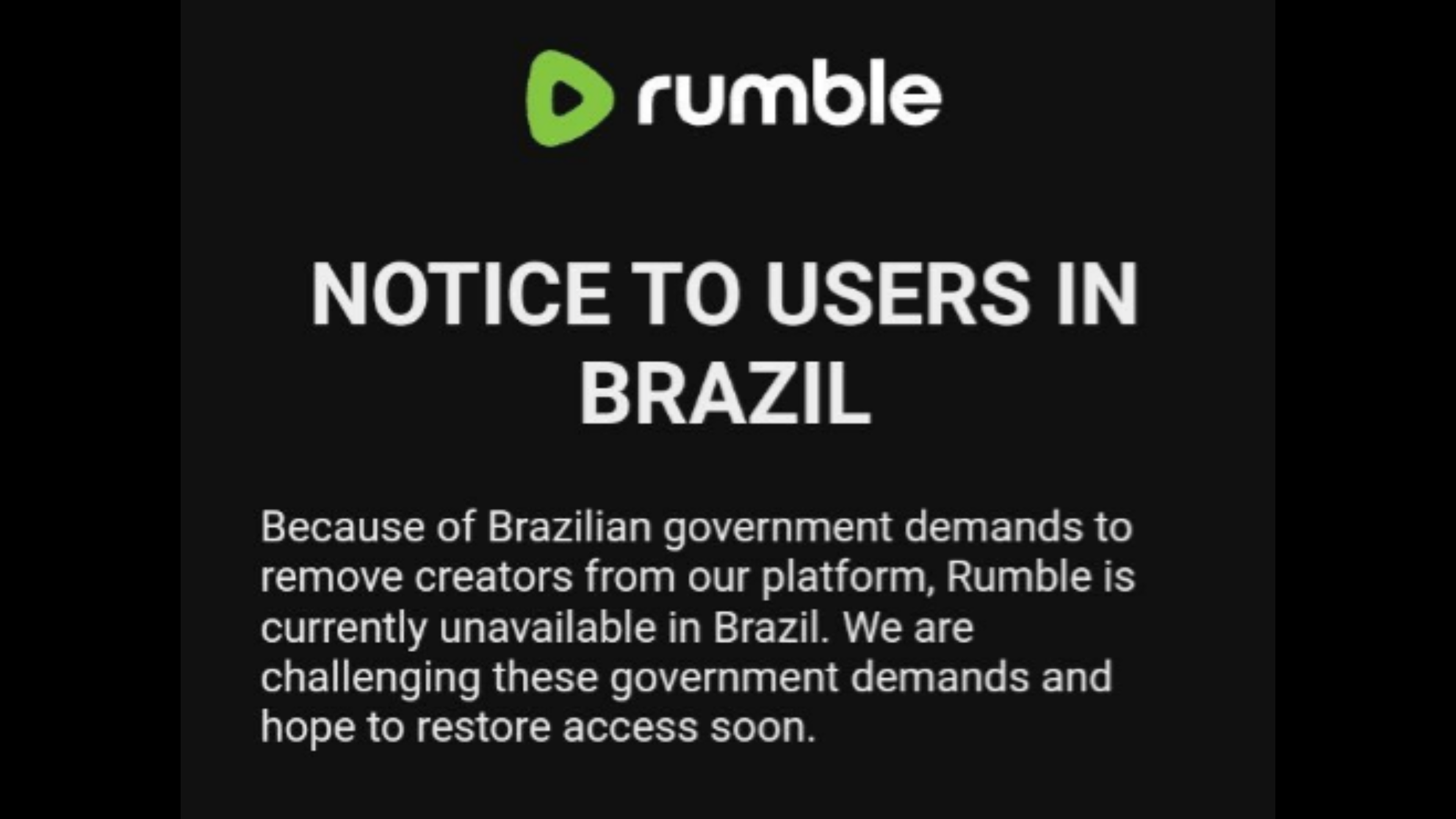 Just In: Rumble is NO LONGER AVAILABLE in Brazil-A Direct Attack on Freedom of Expression in Yet Another Country | The Gateway Pundit | by Gateway Hispanic