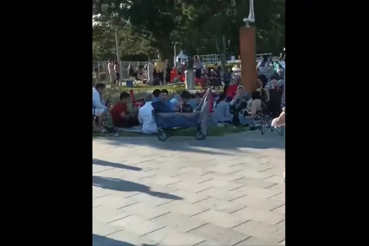 Germany: Crowds of Muslim migrants wearing burqas on the beach promenade in Travemünde cause outrage (Video) – Allah's Willing Executioners