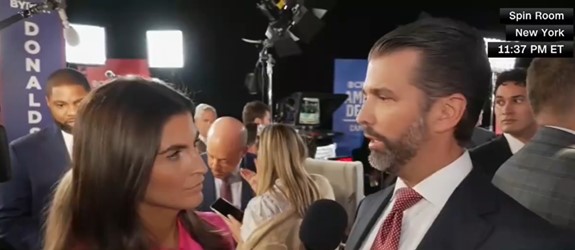 WATCH: Donald Trump Jr. Flattens Kaitlan Collins Following VP Debate with Powerful Responses When She Hits His Father on 'Civility' and Absolves Media of Blame for the Assassination Attempts | The Gateway Pundit | by Cullen Linebarger