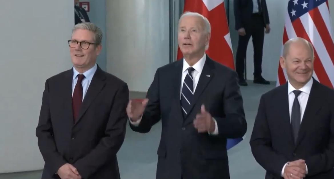 HE'S SHOT: Joe Biden Blurts Out "Don't Jump!" as Reporters Ask Him Questions in Berlin - European Leaders Laugh (VIDEO) | The Gateway Pundit | by Cristina Laila