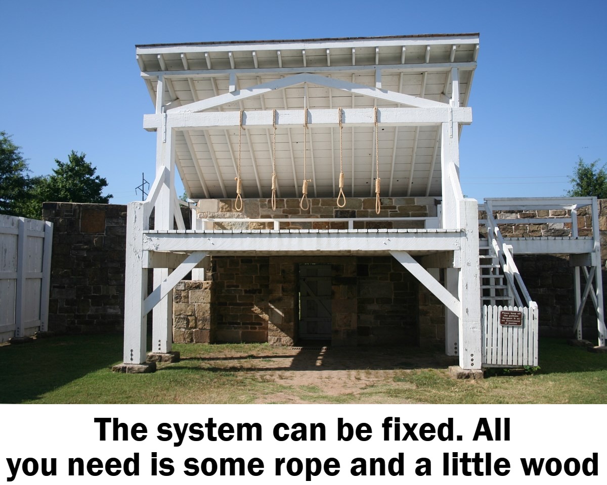 The system can be fixed. All you need is some rope and a little wood. - Imgflip