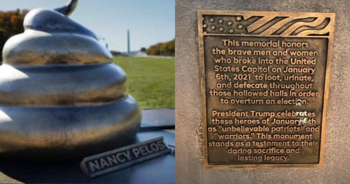 Childish Liberals Install Statue of ‘Giant Bronze Poop’ Sitting on Nancy Pelosi's Desk in DC | The Gateway Pundit | by Cassandra MacDonald