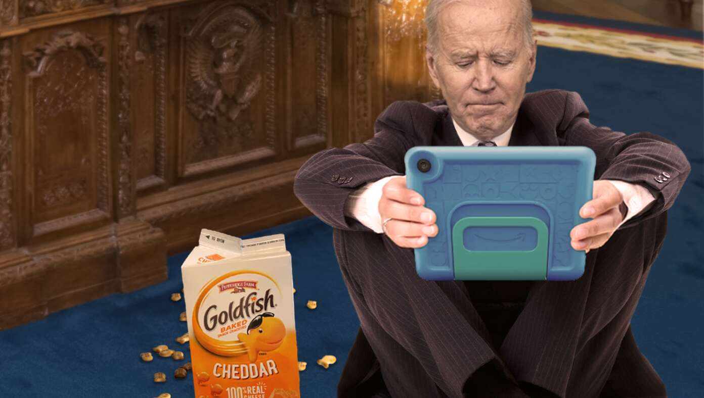 Aides Give Biden Tablet Playing Cocomelon And Some Goldfish To Keep Him Busy Until After Election | Babylon Bee