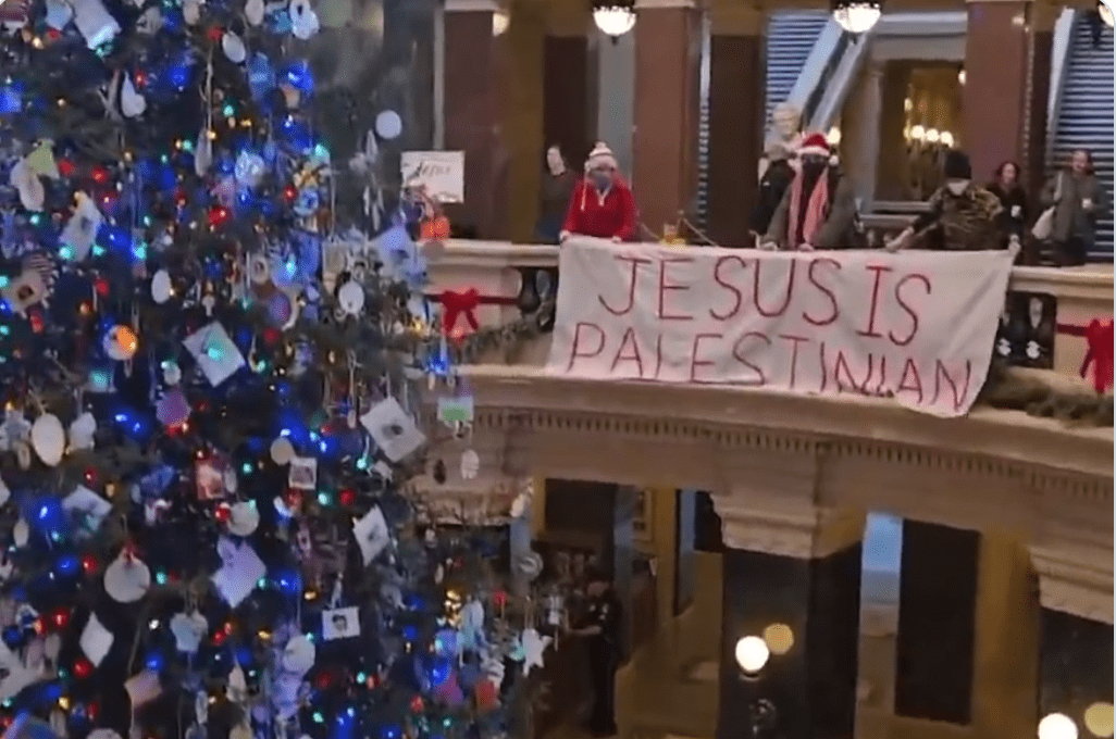 INSURRECTION: Hamas Terror Mob Storms Wisconsin State Capitol Last Night on Christmas Eve - Geller Report