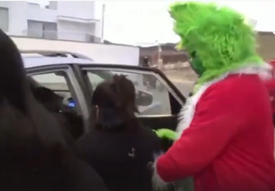 Police Officer Dressed as the Grinch Beats Door Open with Sledge Hammer, Makes Drug Bust in Peru - VIDEO | The Gateway Pundit | by Jim Hoft