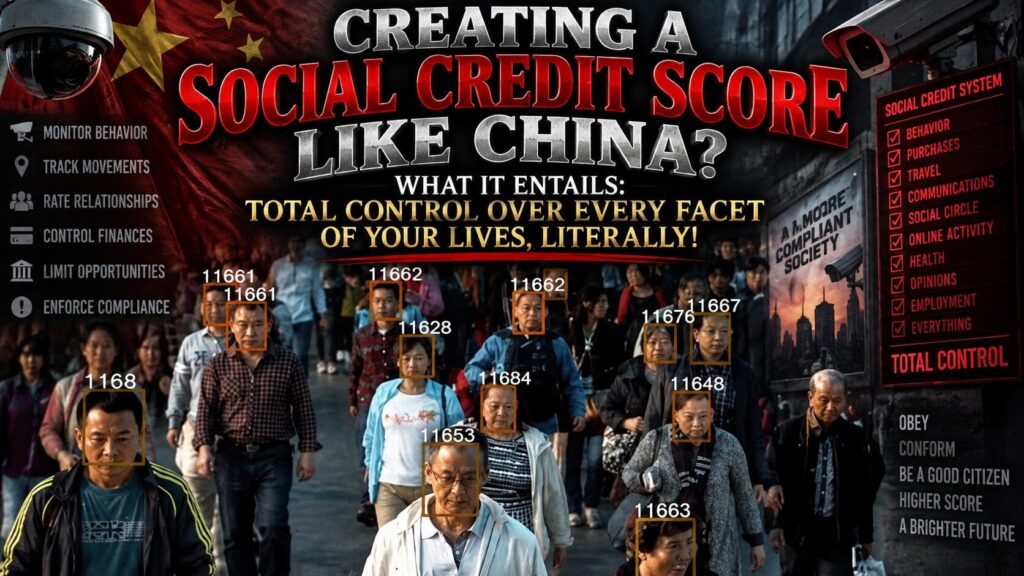 Creating A Social Credit Score Like China? What It Entails: Total Control Over Every Facet Of Your Lives, Literally!