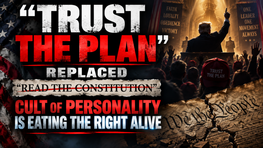 Jeff Dornik, CEO Pickax Social Media – “Trust the Plan” Replaced “Read the Constitution”: The Cult of Personality Is Eating the Right Alive
