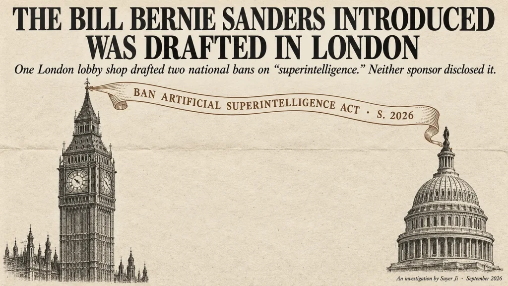 The AI Bill Bernie Sanders Introduced Was Drafted in London