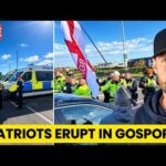 British Patriots UNLEASHED in Gosport as Migrant Mega Dingy is LAUNCHED